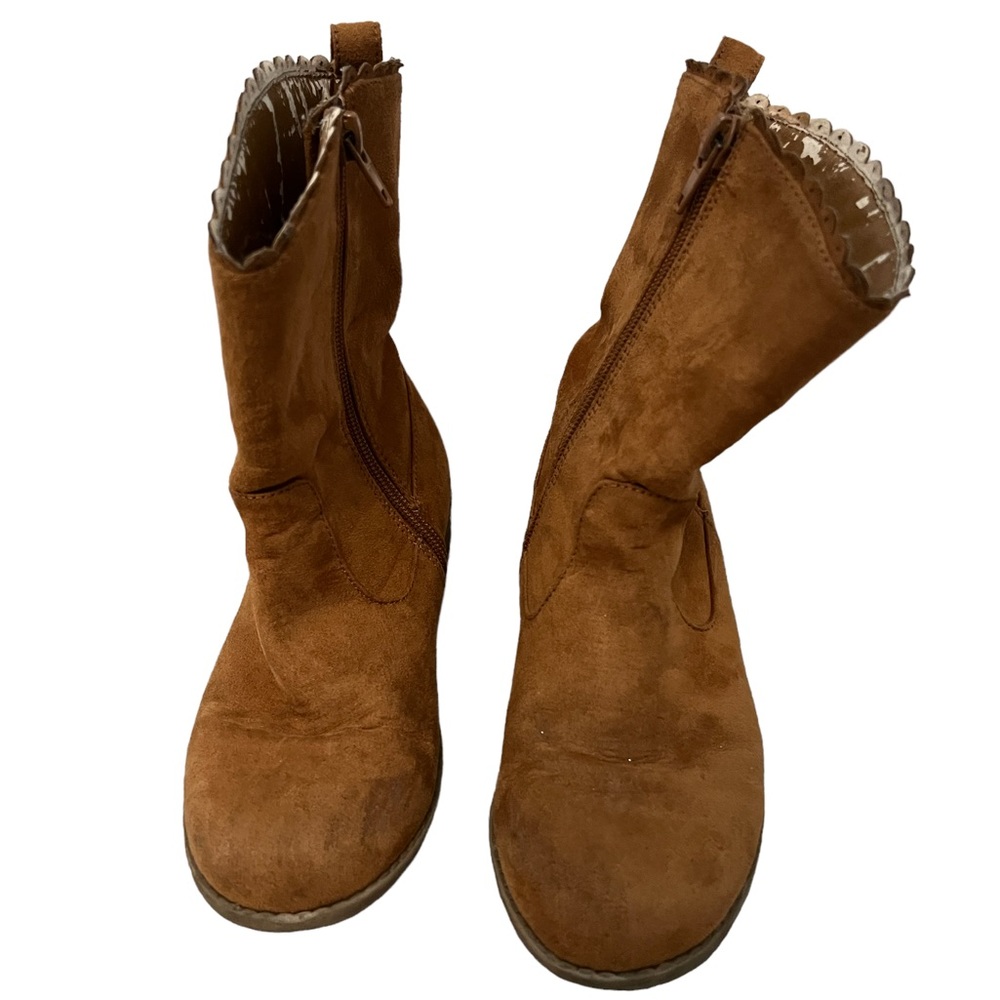 Girls Jack Rogers size 1 youth tan brown leather boots